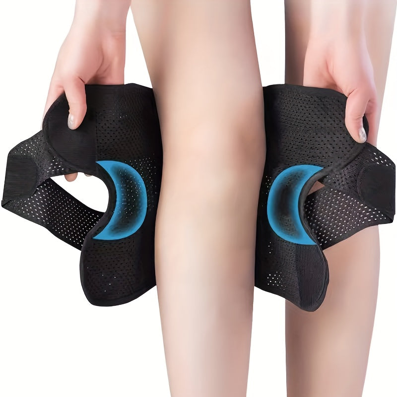 Adjustable Knee Brace with Side Stabilizers for Meniscal Tear Medium Stretch Polyester