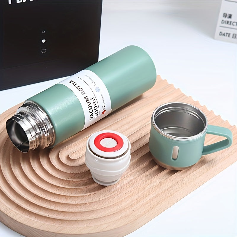 Stainless Steel Travel Mug Set with 3 Lids for Hot Cold Drinks