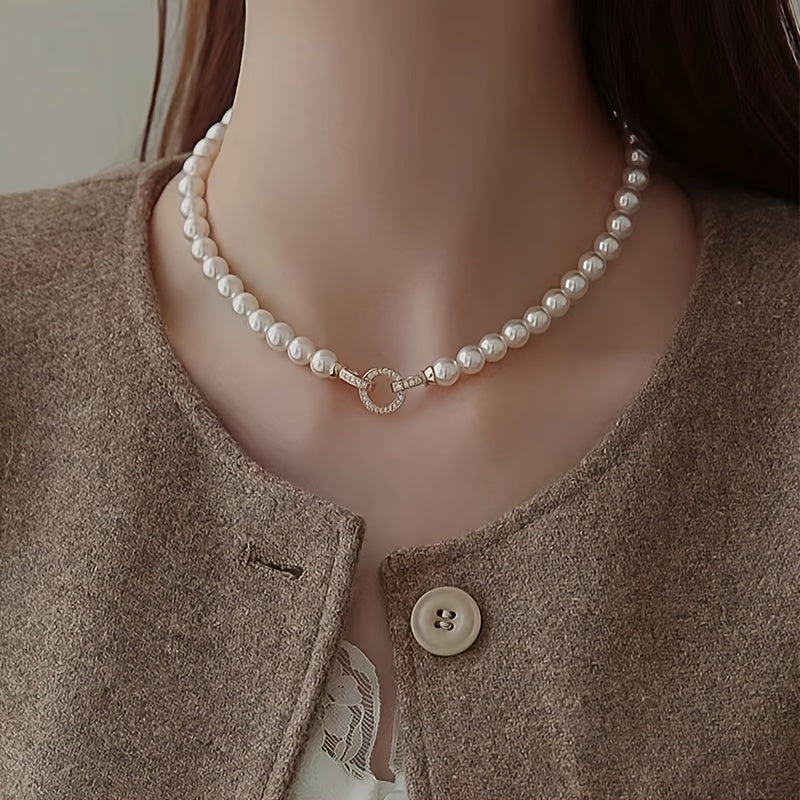 Boho Freshwater Pearl Necklace December Birthstone Silver Clasp Natural Stone Elegant Jewelry for Women and Men