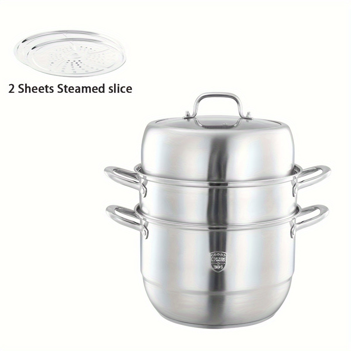 Stainless Steel Multi-Layer Steamer Set 2 or 3 Layers Induction Gas Stove Compatible