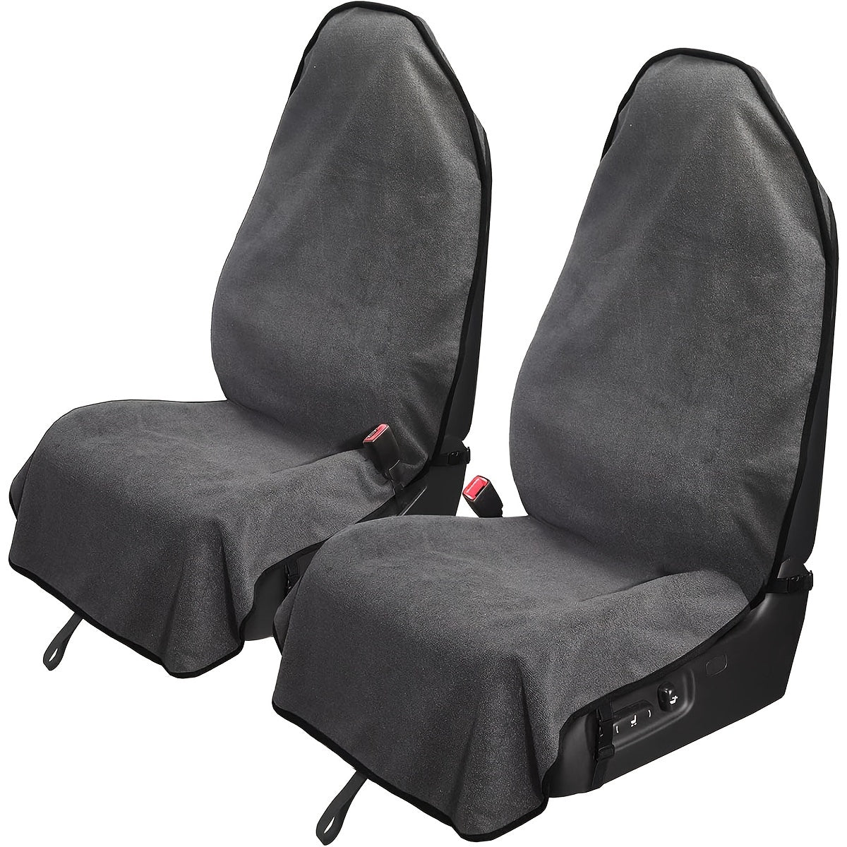 Universal Car Seat Cover Protector Towel Style Front Seat Grey for SUV Truck