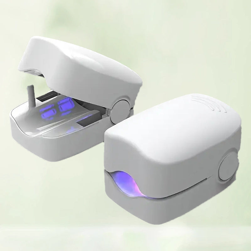 USB Rechargeable Nail Relaxer Device with LED Lights Compact Portable White