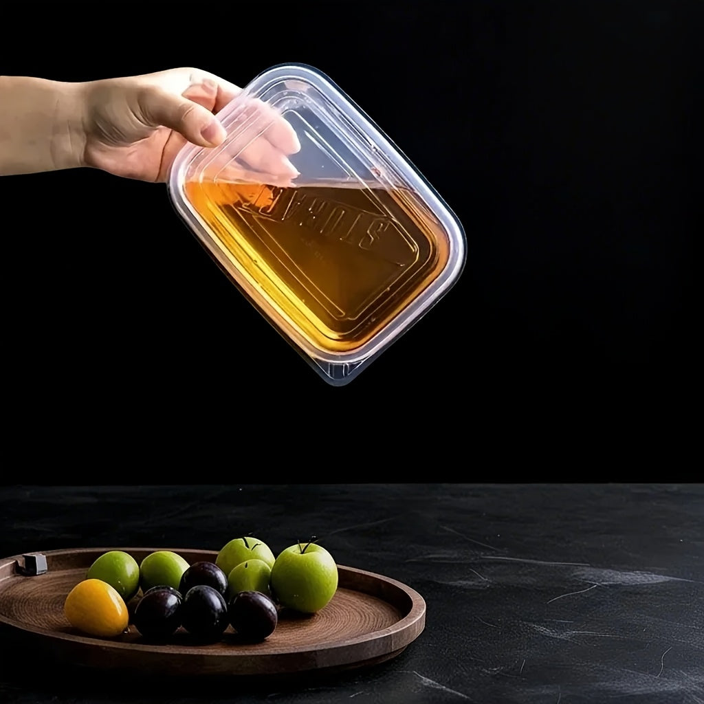 Juego de 10 recipientes apilables para almacenamiento de alimentos con tapas, cajas de preparación de comidas de plástico sin BPA