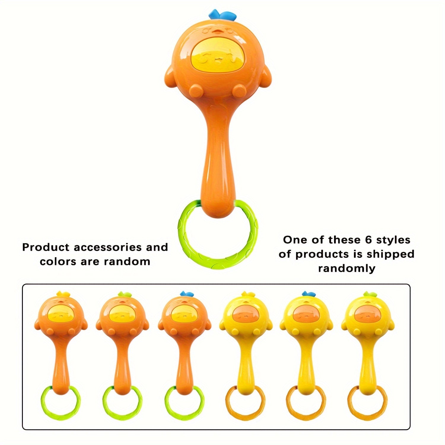 Baby Infant Sand Hammer Toy Non-Toxic Shake Bell for Newborns 0-3 Years
