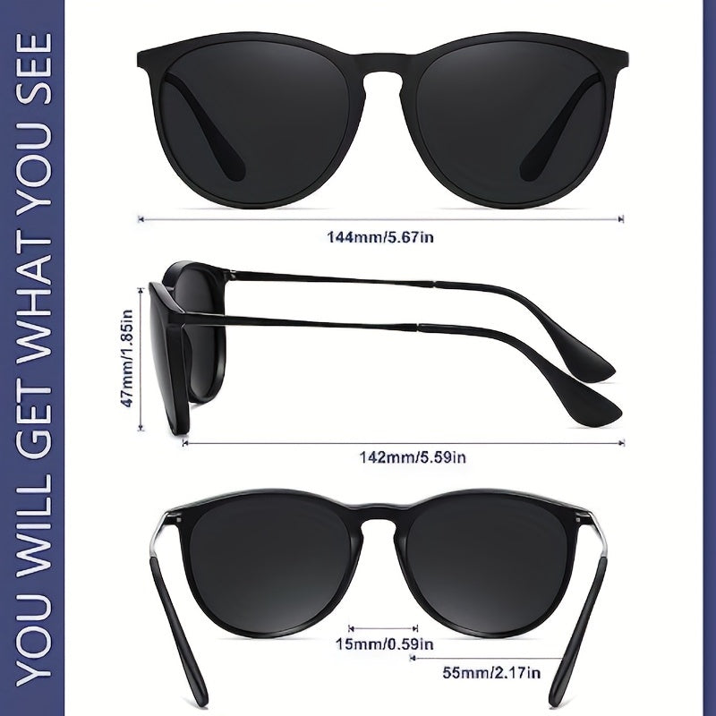 Gafas de sol redondas polarizadas unisex para conducir, playa, viajes, regalo