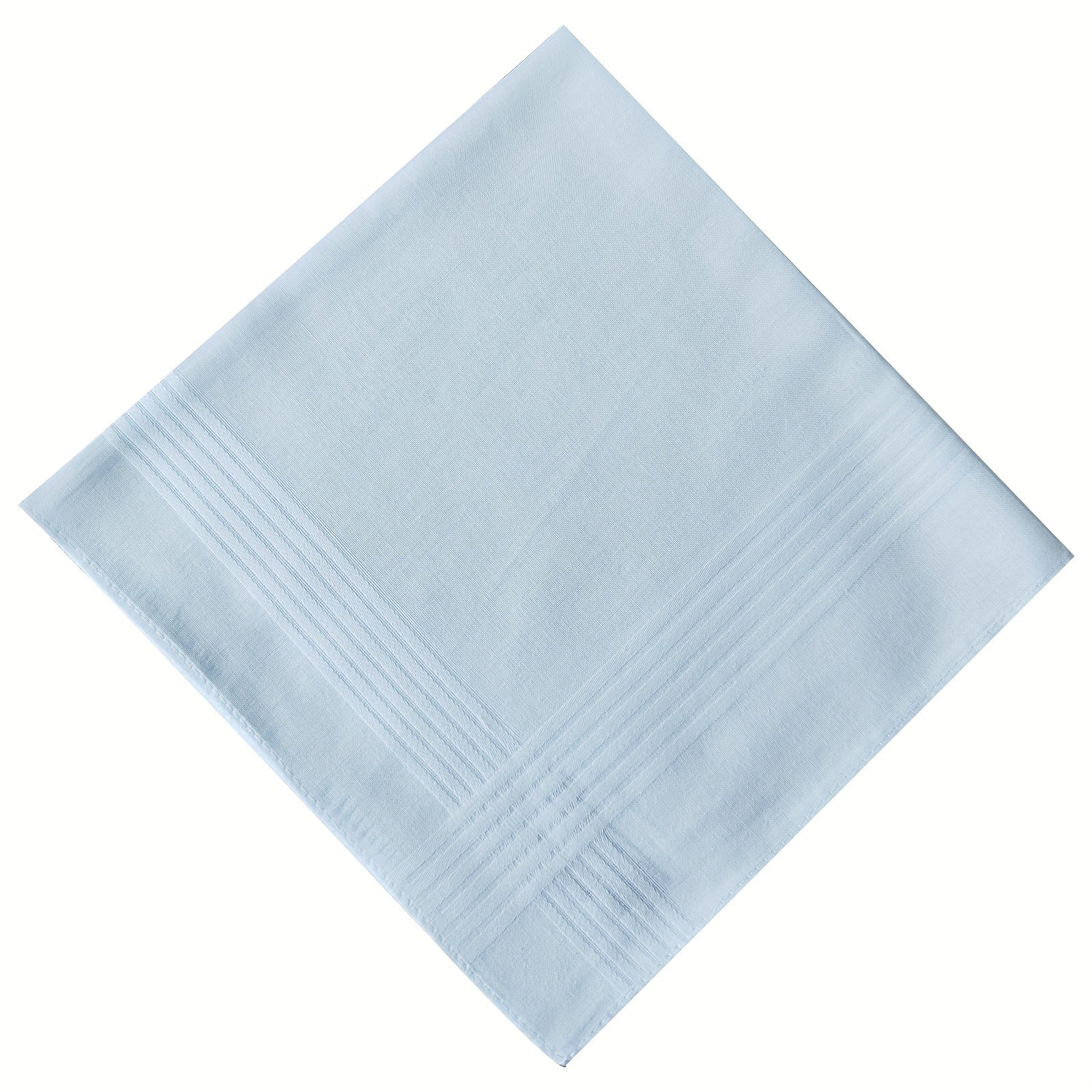 White Satin Strip Gentleman’s Cotton Handkerchief 39.88cm Gift Accessory