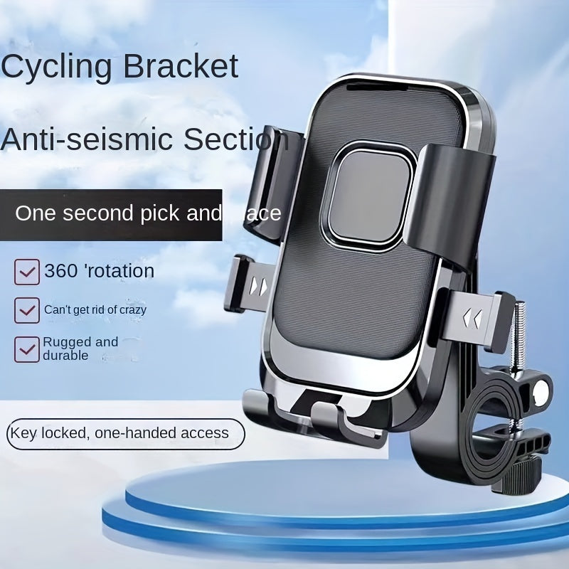 ABS Bicycle Phone Mount Anti-Shock 360° Rotation Quick Release GPS Compatible