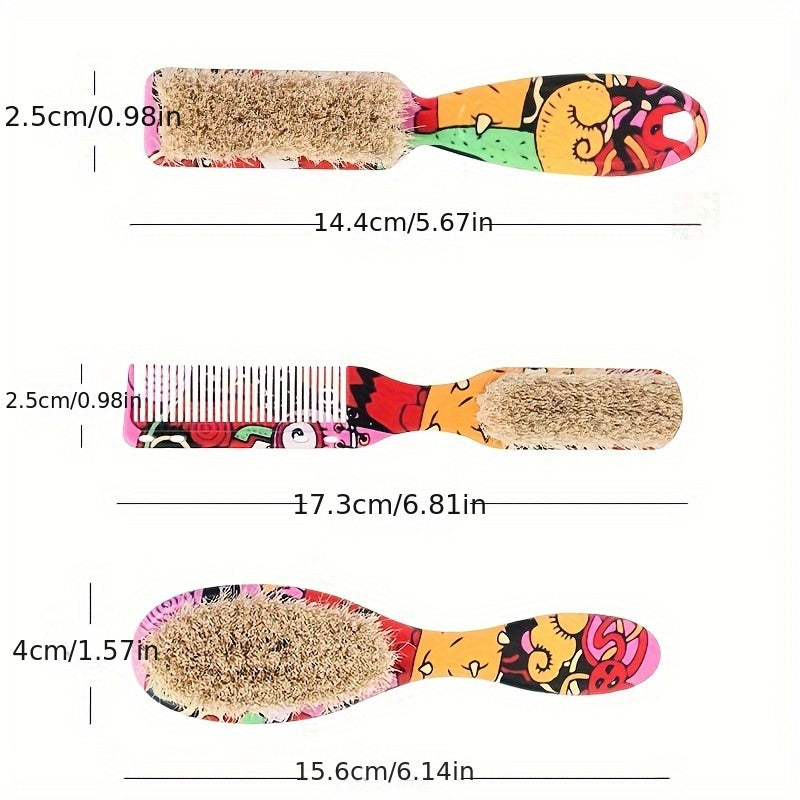 Cepillo para barba masculino antielectrostático de cerdas suaves de jabalí peine para peinar el cabello