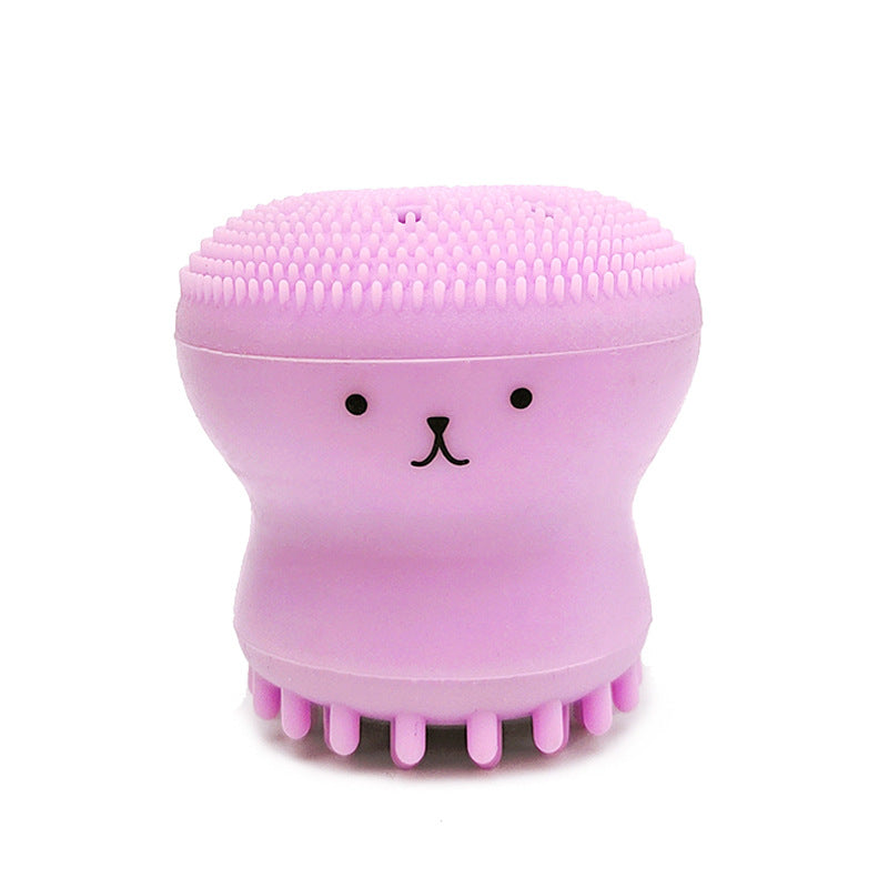 Unisex Silicone Facial Cleansing Brush Octopus Shape Deep Clean Scrubber