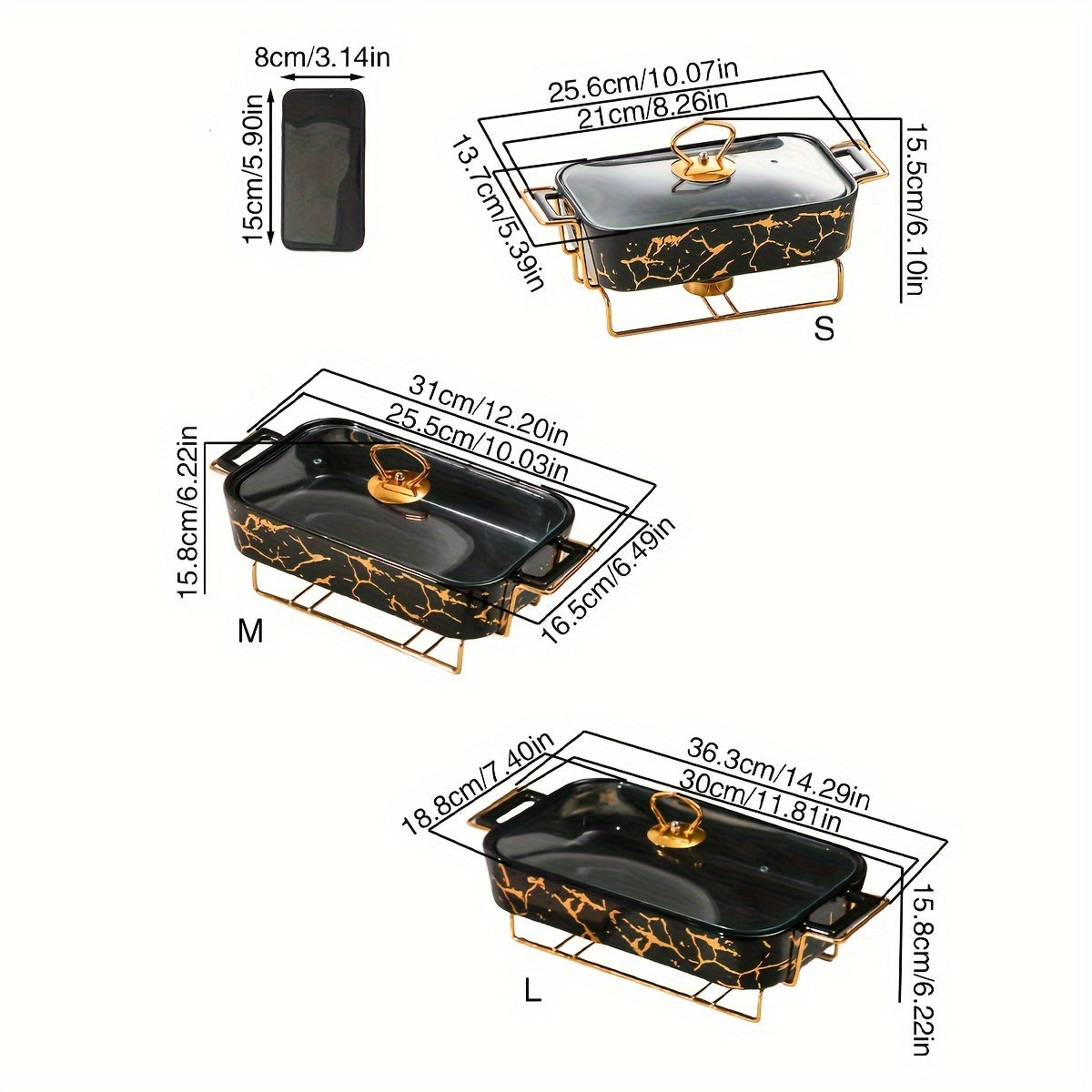 Ceramic Casserole Dish Set with Lids and Iron Stand for Holiday Cooking