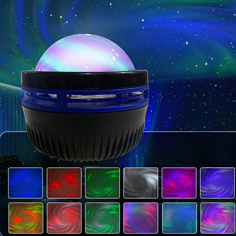 USB quvvatlangan proyeksiya lampasi zamonaviy uslubda, sozlanadigan yoritish va bir nechta rang variantlari bilan. Turli xonalar va tadbirlar uchun ideal.