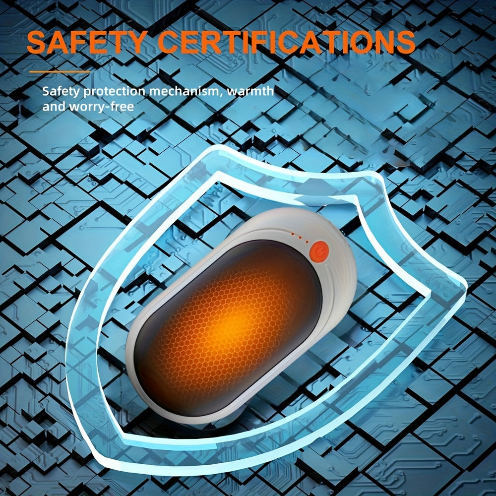 Rechargeable Hand Warmers 2-Pack with USB Charging, 3 Heat Levels, Portable