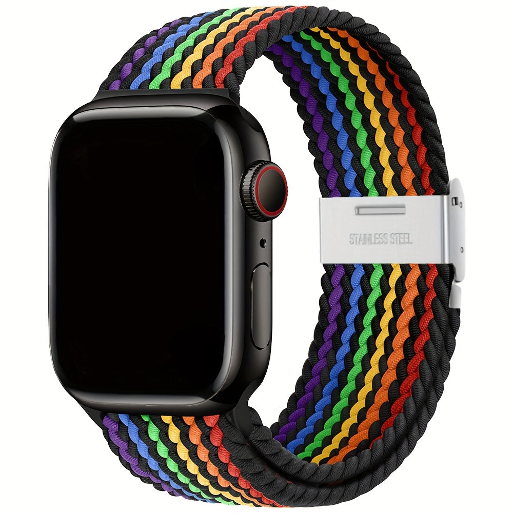 Moslashuvchan Naylon bilan to‘qilgan Solo Loop soat bandi, Apple Watch Series 1-9 Ultra 2 42mm 44mm 45mm 49mm uchun suv o'tkazmaydigan