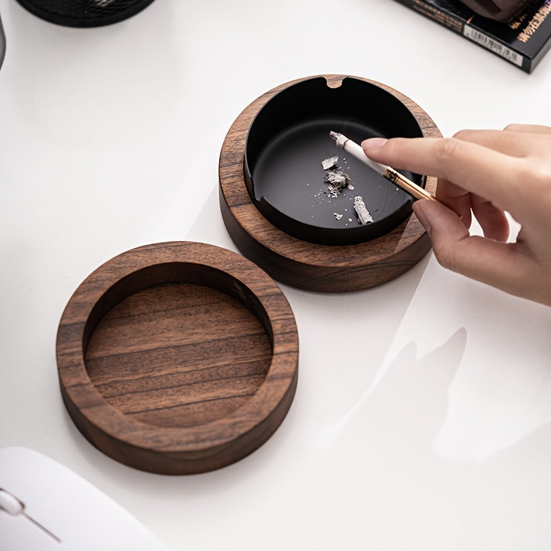 Portable Retro Ashtray Set for Home Office Car Decorative Accessories