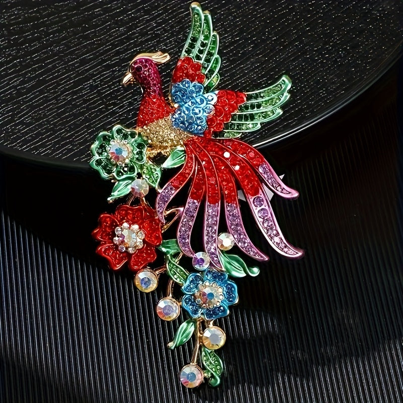 Rang-barang peacock brosh uchun ayollar uchun alloy hayvon pin nafis zargarlik sovgʻa