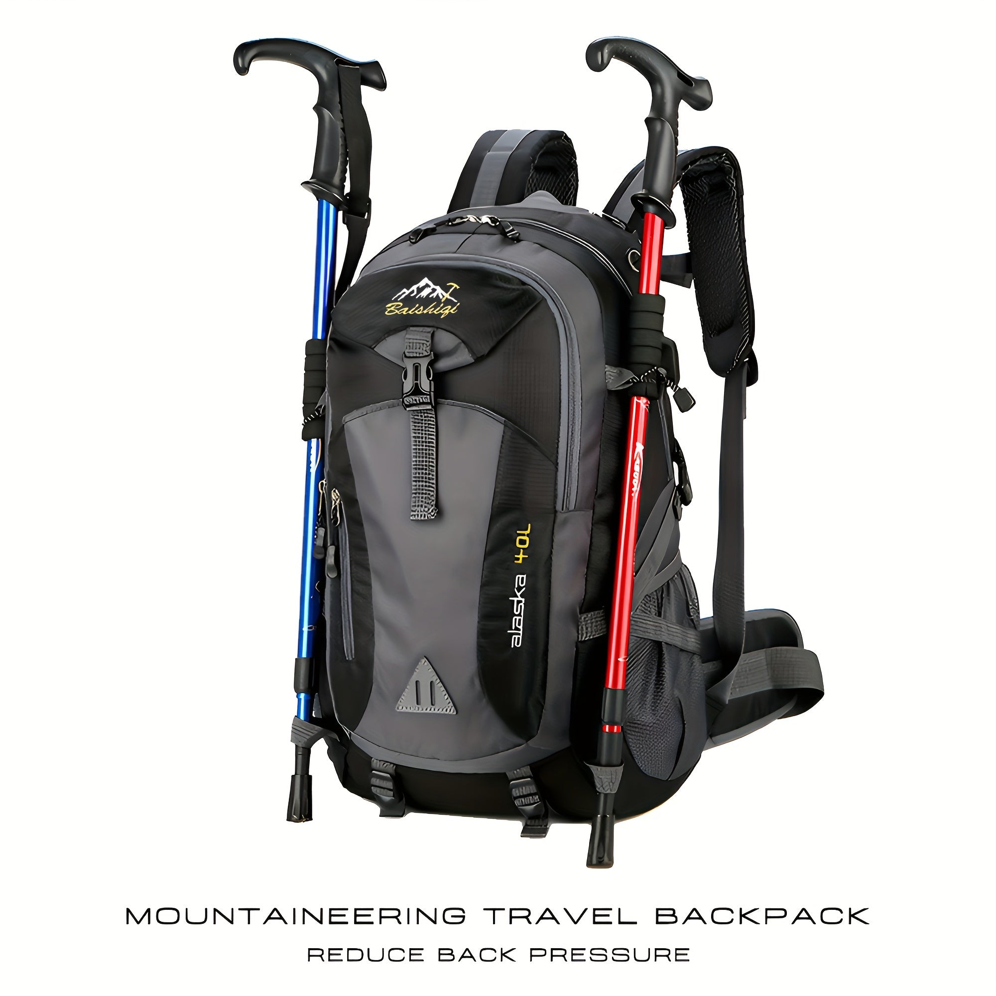 Water-Resistant Polyester Daypack for Hiking Travel and Fitness