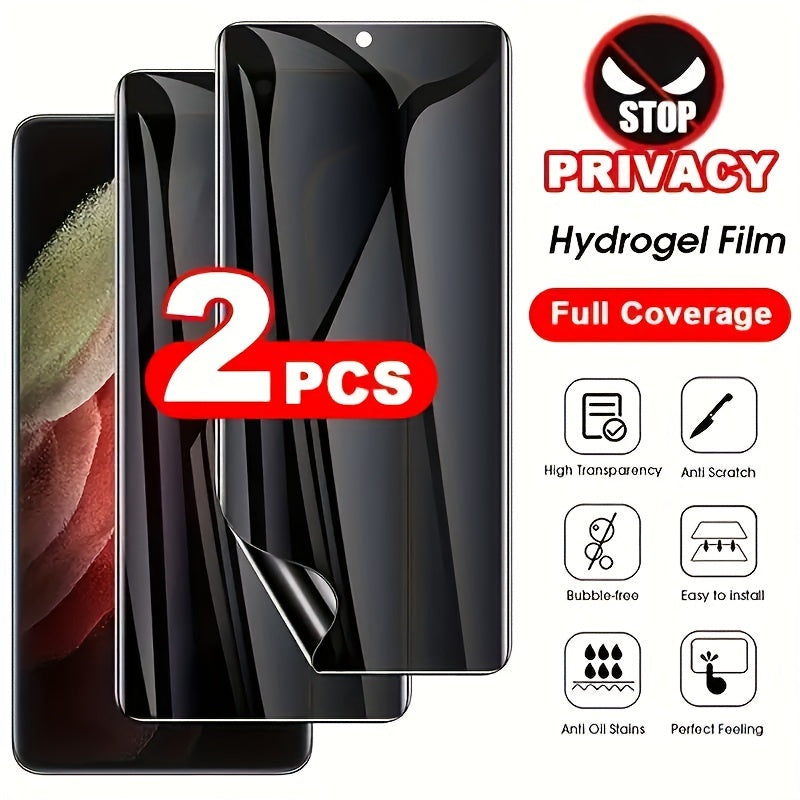 Protector de pantalla a prueba de miradas y repelente al agua, pack de 2 para Samsung Galaxy S y Note Series
