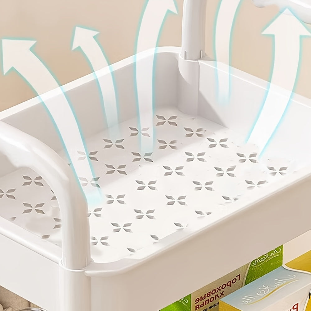 Carro organizador de cocina con ruedas, carrito de almacenamiento multifuncional para despensa y snacks