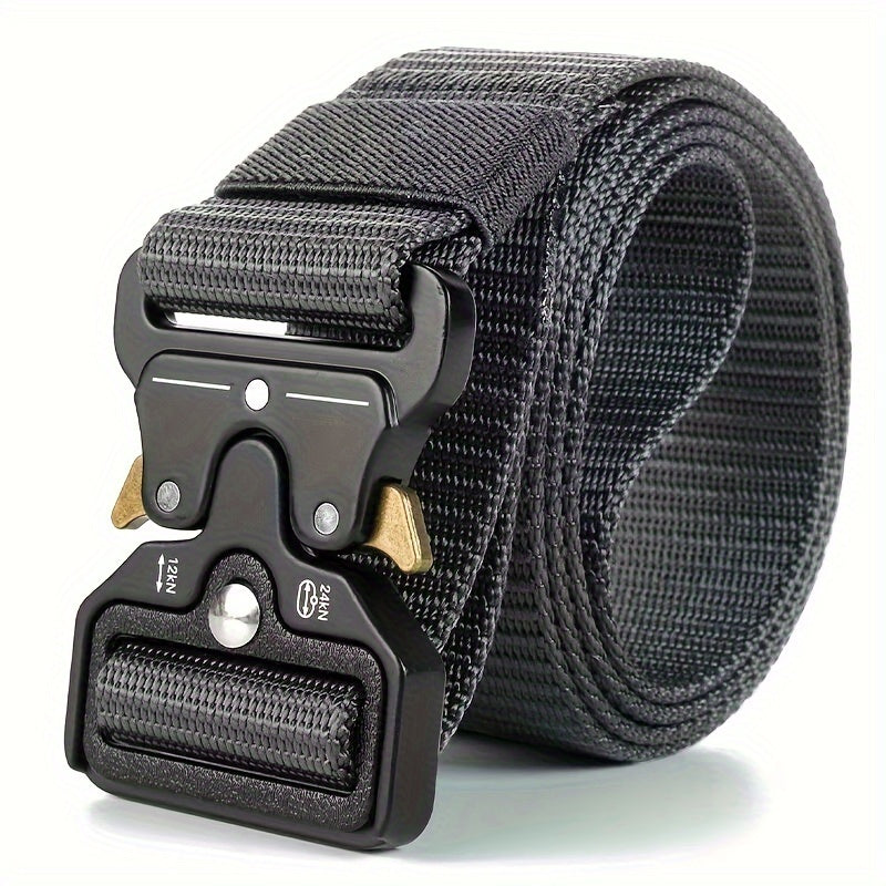 Unisex Tactical Belt with Automatic Buckle for Casual Outdoor Wear