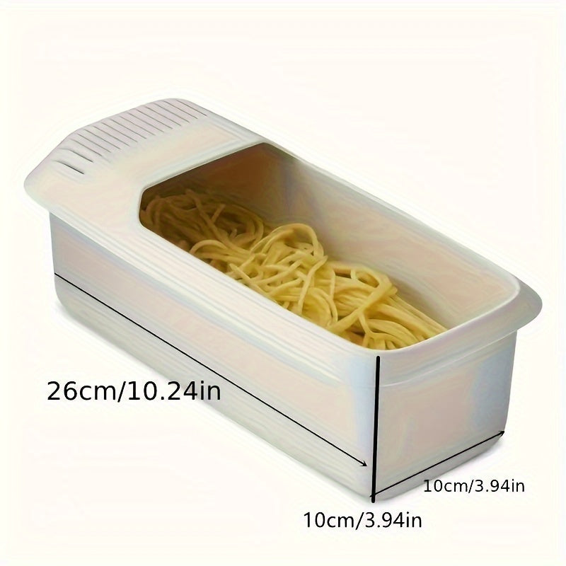 Microwave Pasta Cooker with Strainer Heat-Resistant Plastic Easy-Clean Noodle Steamer