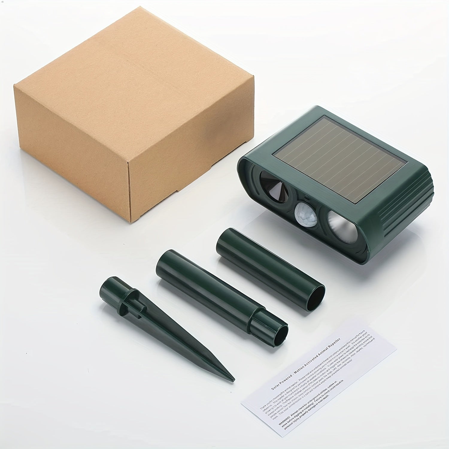 Tecnología de ondas sonoras repelentes de animales con luz LED intermitente para ciervos y mapaches