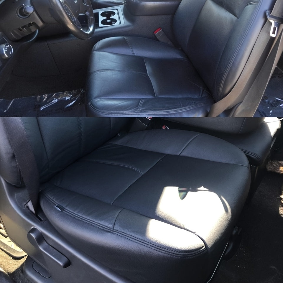 Driver or Passenger Side Bottom PU Leather Seat Cover Black for SUV