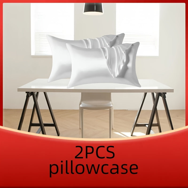 Twin White Polyester Pillow Cases Standard Size Bulk Pack