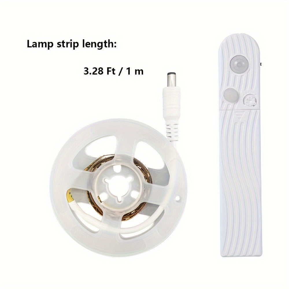 Motion Sensing LED Light Strips 99.97cm-5m Battery Powered White Indoor