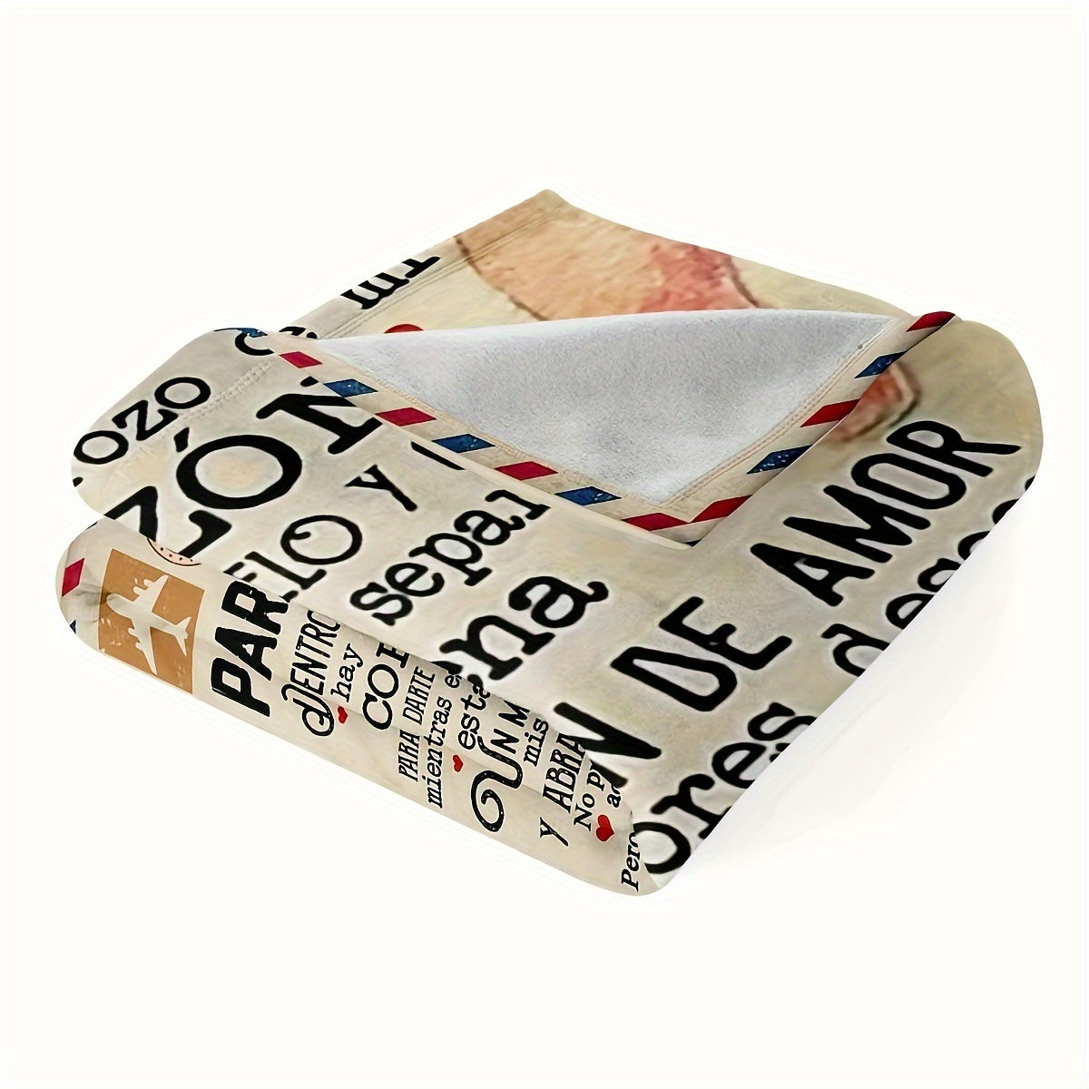 Cozy Spanish Flannel Throw Blanket for Office Camping Travel Gift for Daughter