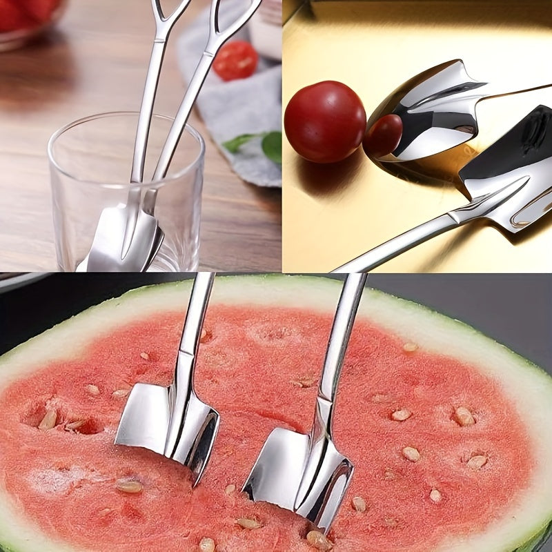 Set of 4 Stainless Steel Dessert Spoons 6 Inch for Tea Coffee Ice Cream