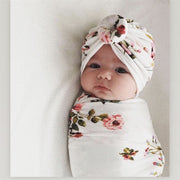 Unisex Baby Head Covers and Blankets Set Polyester Flowers All Seasons
