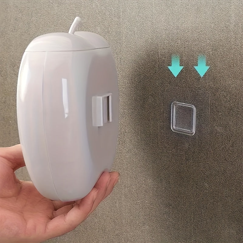 Apple-Shaped Wall-Mounted Plastic Wrap Dispenser Kitchen Organizer