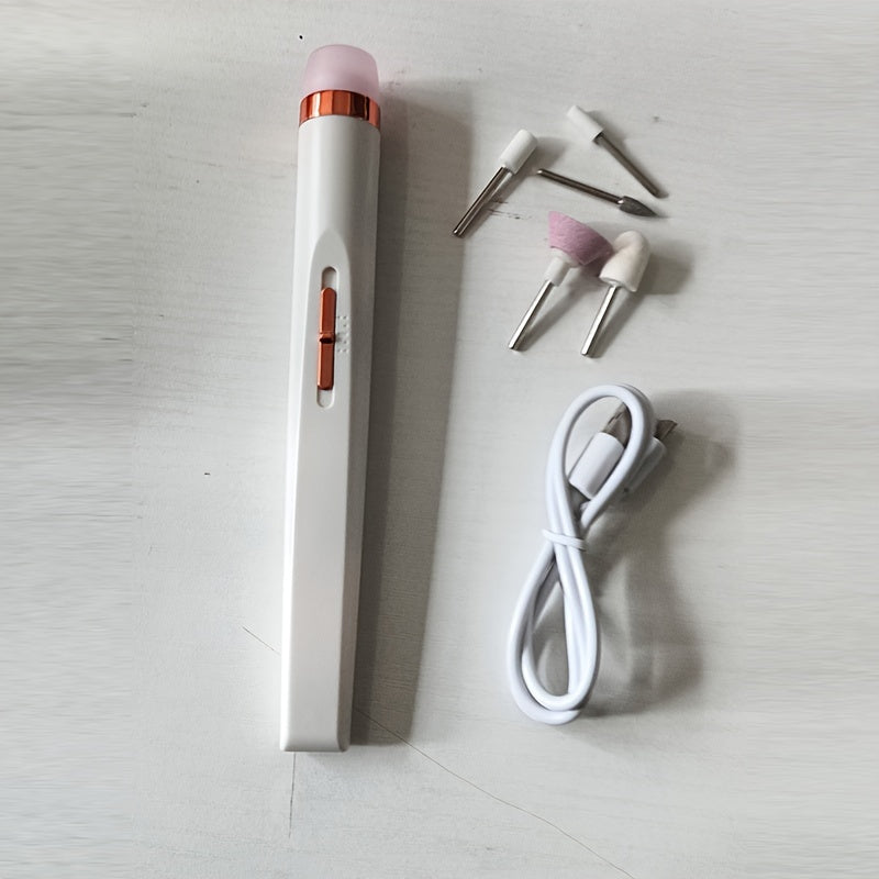 Portable Electric Nail File for Home and Salon Use Rechargeable USB Charging
