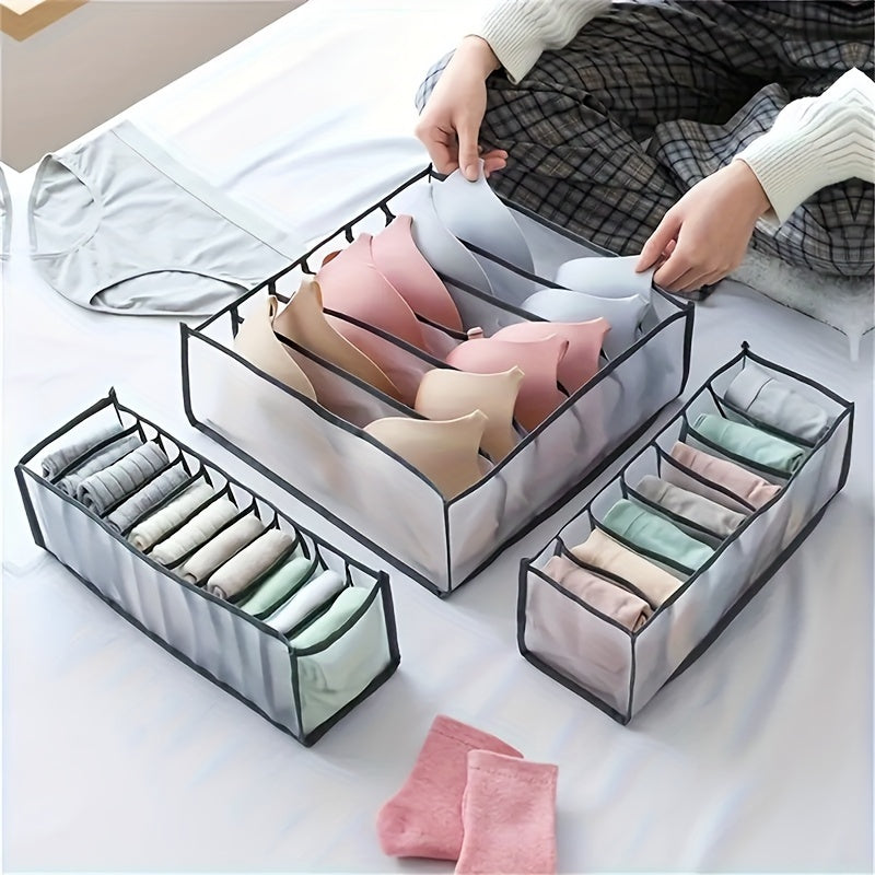 Fabric Organizer Boxes for Underwear and Socks in Drawers Storage Divider Closet Organizer