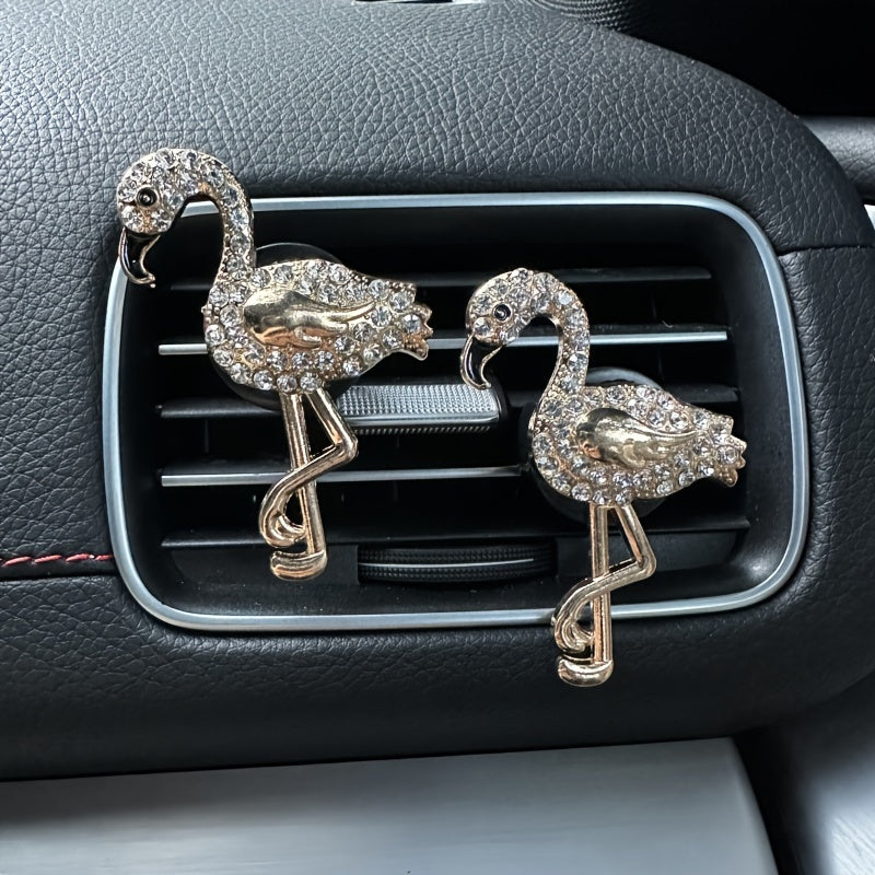 Car Air Vent Perfume Clip 2D Flat Elephant Cartoon Decor Accessory