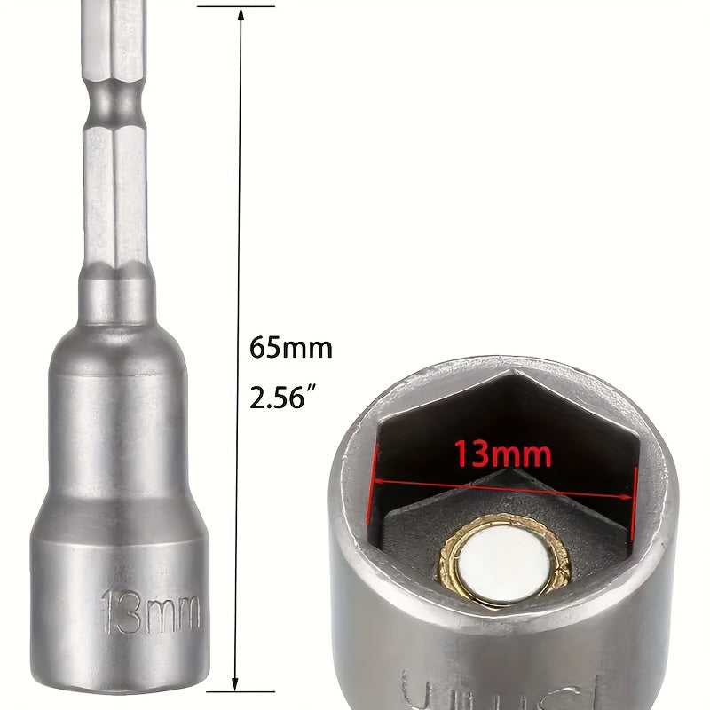 14pcs Magnetic Hex Shank Screwdriver Socket Set with Extension Adapter Steel