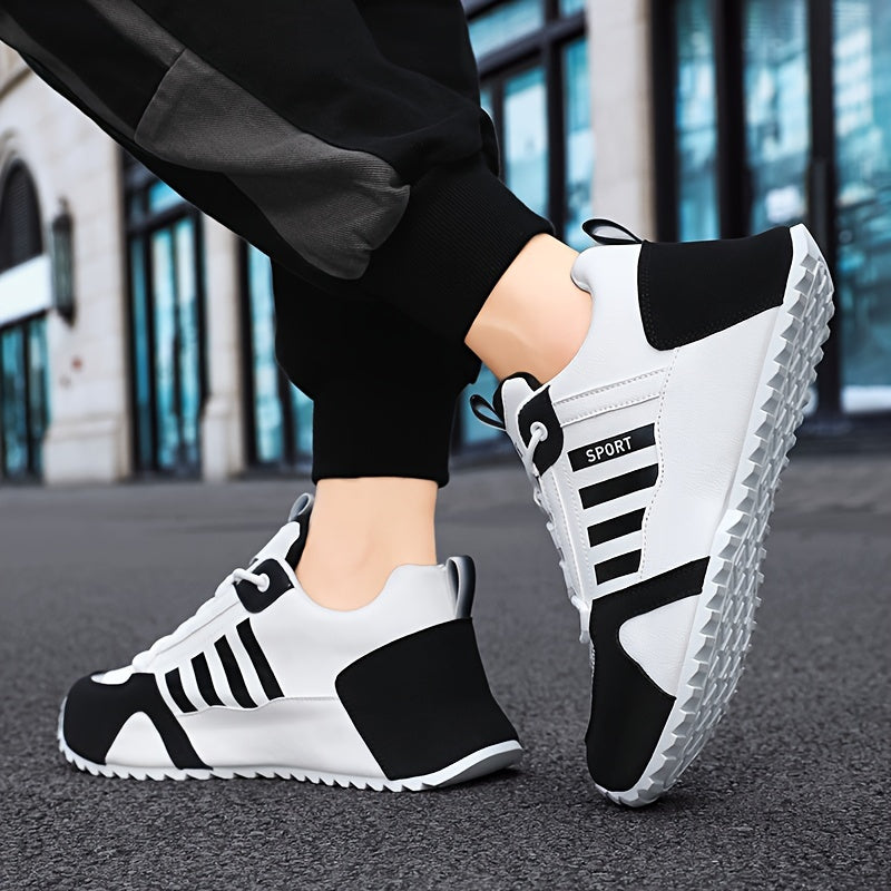 Men's Skateboard Sneakers with PU Upper EVA Insole and PVC Sole for Casual and Outdoor Use