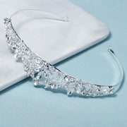 Qizlar uchun princess tiara soch aksessuari, rhinestone taxtasi taqilishi uchun taqilgan bosh band, tug'ilgan kun bayrami bezaklari