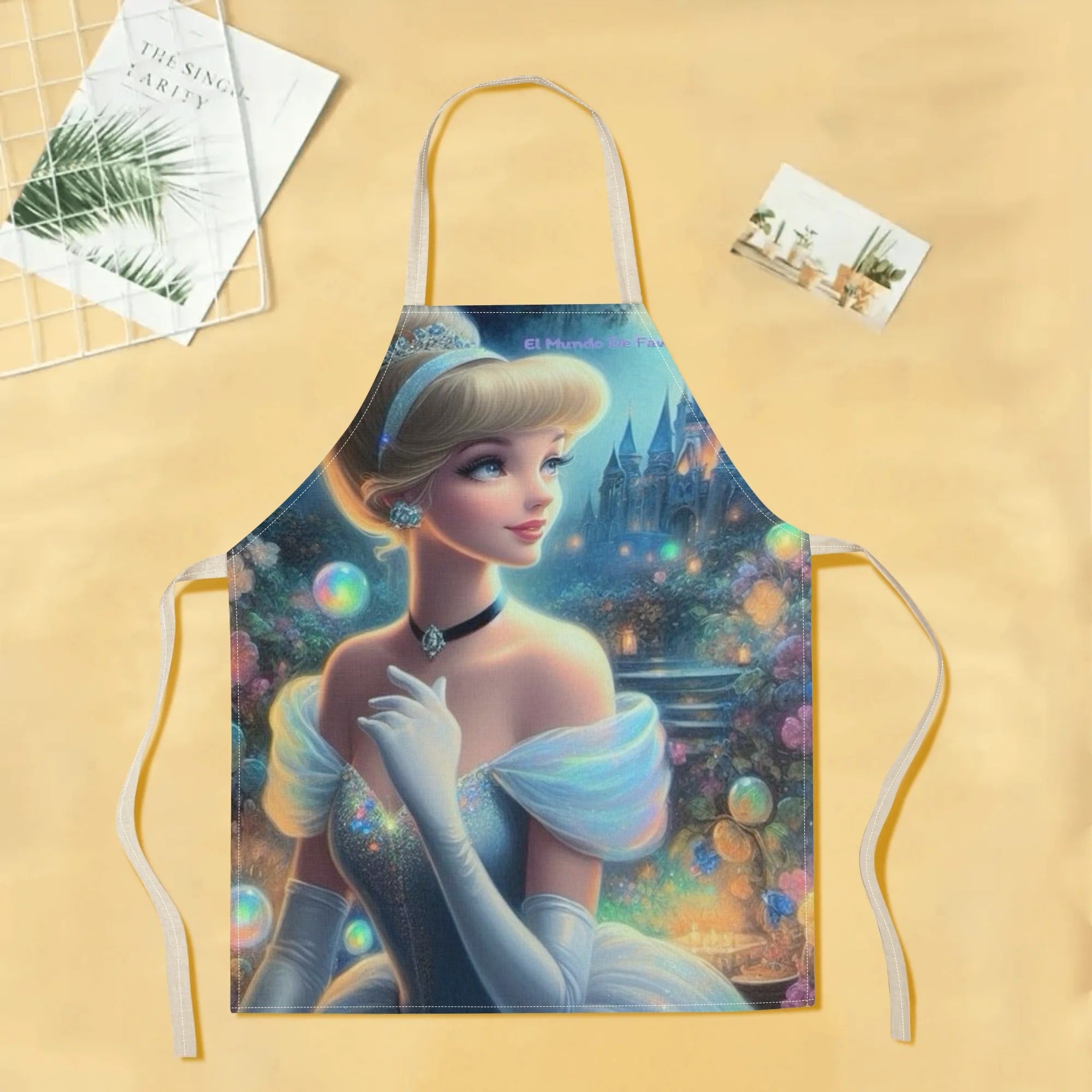 Waterproof Apron with Elsa Cartoon Design for Kitchen, Restaurant, and Home Use