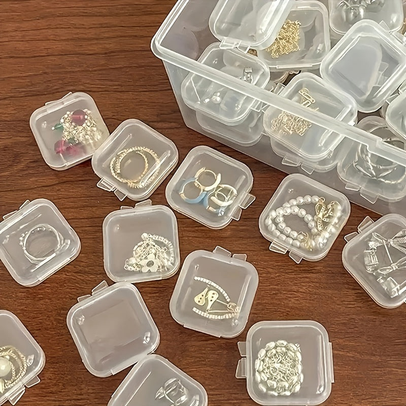 Plastic Storage Boxes with Lids for Jewelry Earrings and Necklaces Organizers