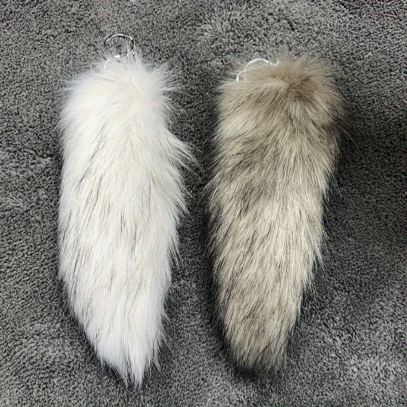 Мягкий плюшевый шикарный брелок в виде лисьего хвоста - очаровательный животный шарм для сумок и телефонов, с карабином-лобстером, идеальный подарок для женщин