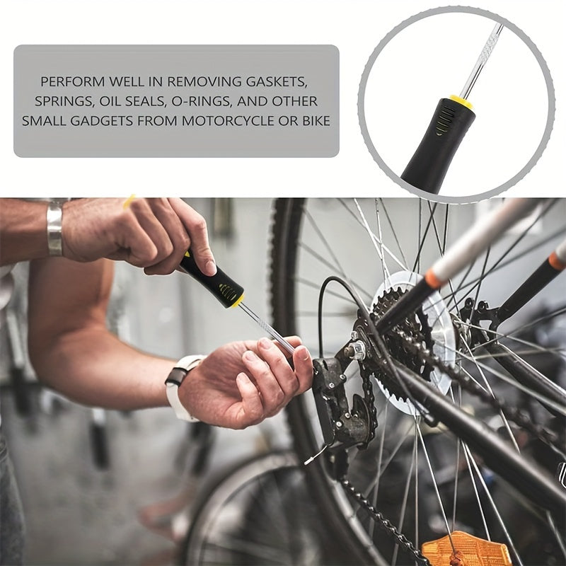 Juego de 4 piezas de herramientas para reparación de juntas de sellos de aceite con gancho y pinza para automóvil