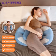 U-Shaped Maternity Pillow Polyester Fiber Adjustable Back Support Lightweight