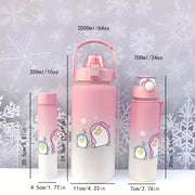 Cute Cartoon Sports Water Bottles for Kids and Adults, Multiple Sizes
