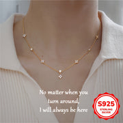 Sterling Silver Snowflake Necklace for Women with Zirconia Gift for Valentine's Day