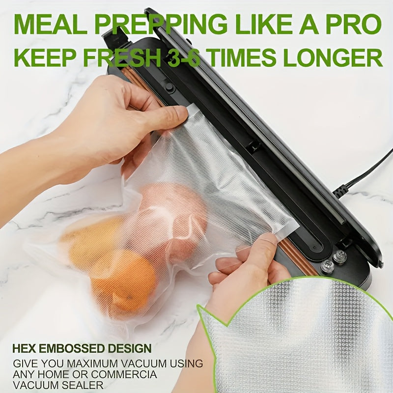 Rollo de envasado al vacío de 15 metros para conservación de alimentos, almacena frutas, verduras, carnes, snacks, productos secos