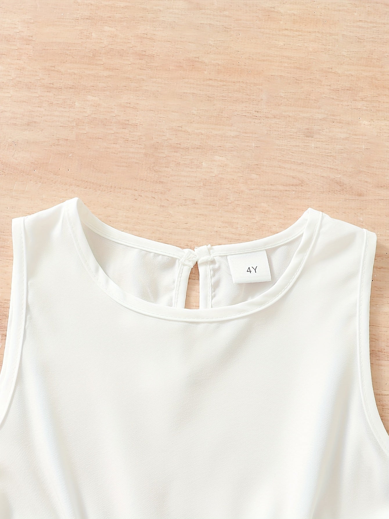 Girls Butterfly Casual Two-Piece Dress Set with Midi Length and Belt