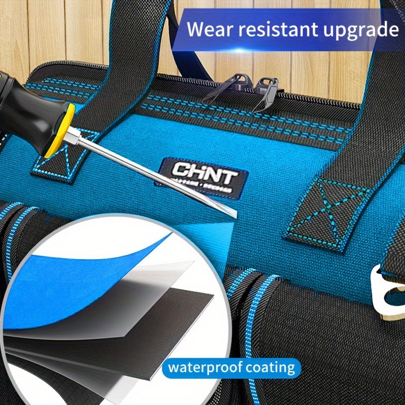 Waterproof Black Fabric Electrician's Tool Bag Waist Pack for Woodworking and Screwdriver Kit