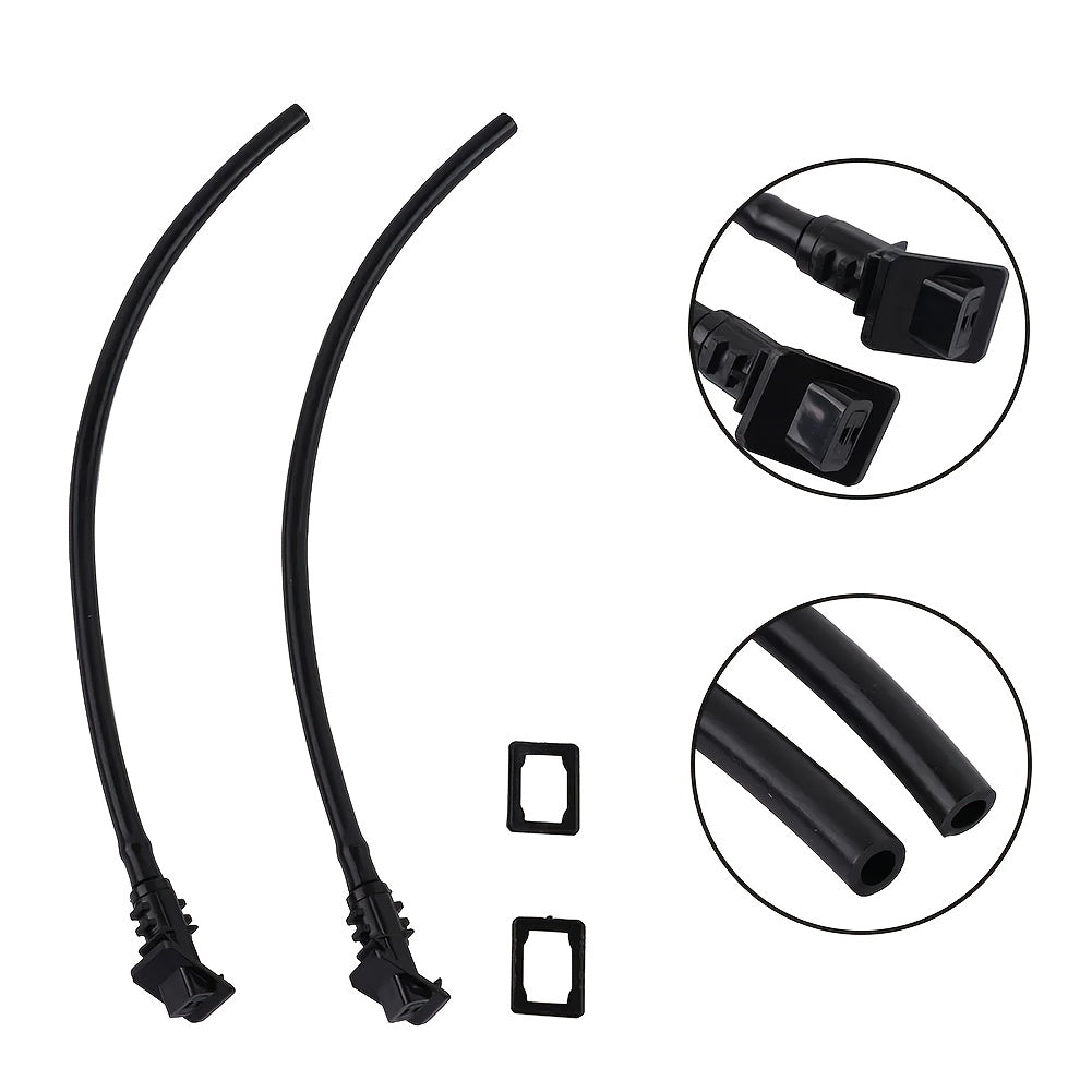 2-Pack Windshield Washer Nozzles ABS Plastic Black for Kia Ceed 2006-2012