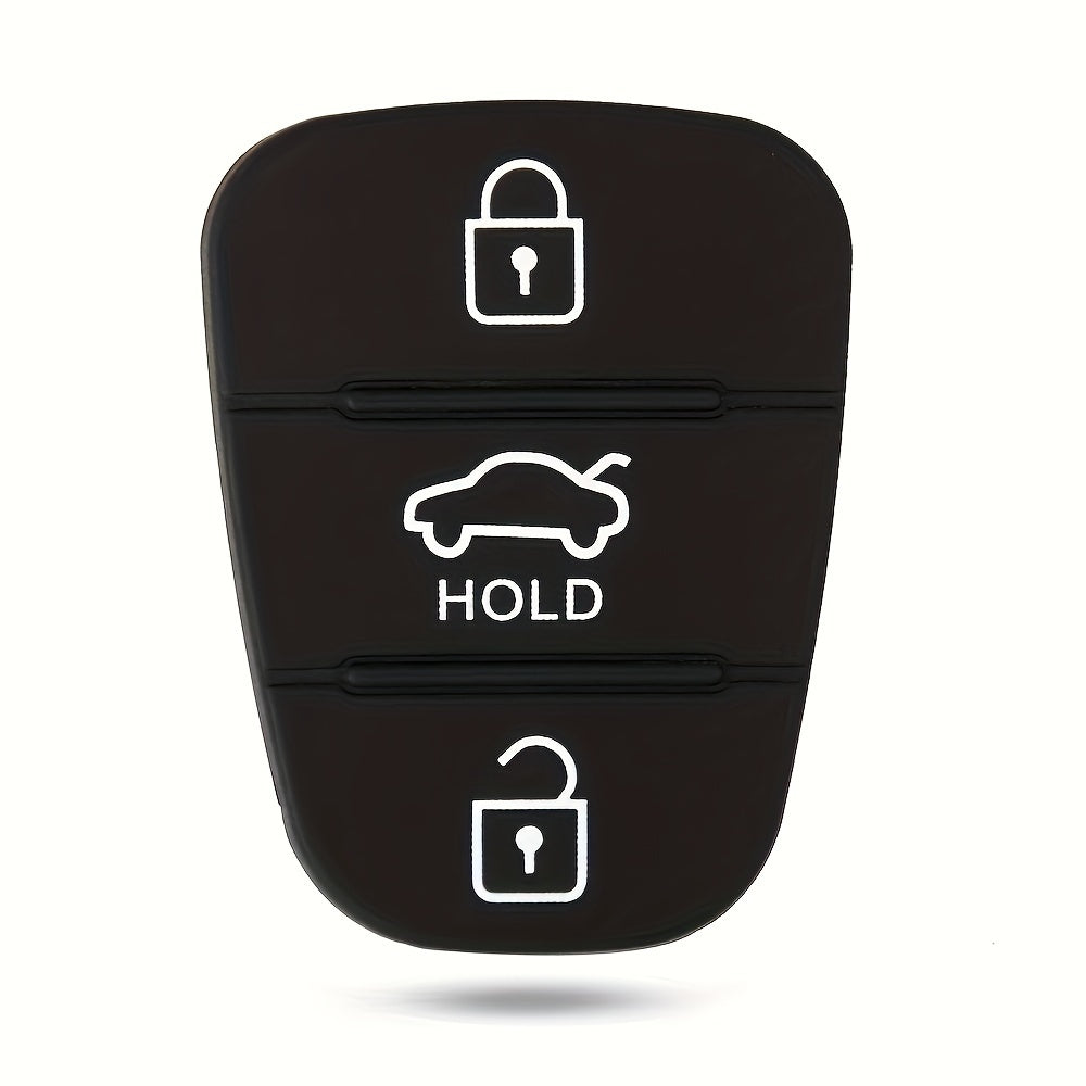 Universal Car Key Fob Cover Rubber Shell for Hyundai Kia with 3 Buttons